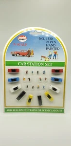 NEW Model Power HO 22 Pcs Car Station Set #1330 - Picture 1 of 12