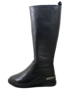 Stiefel Frau 38 IN Leder Schwarz Plateau Niedrig Plantar Ausziehbar Cinzia Soft - Bild 1 von 6