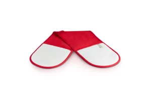 Le Creuset 100% Cotton Double Oven Glove Cerise Cherry Red NEW - Picture 1 of 5