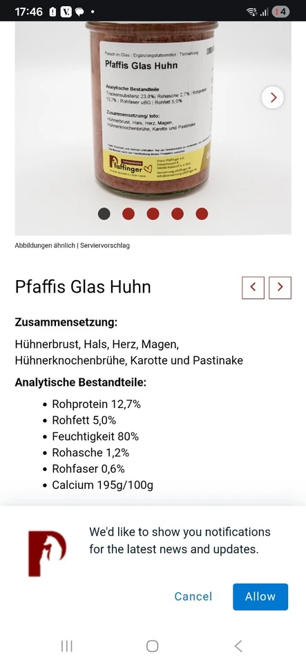 hundenassfutter 6x 380 grsmm - Bild 1 von 1