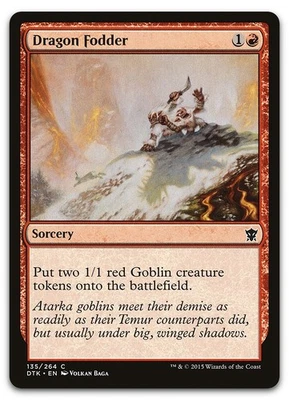 Dragon Fodder #135 (NM) Dragons of Tarkir DTK Magic MTG - Image 1 of 2