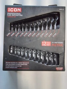 Icon WRFM-12 Metric Flex Head Wrenches 12 Piece Set (4274) New - Picture 1 of 2