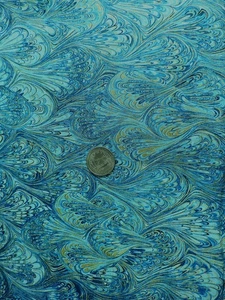 Benartex 100% Cotton Fabric - Marble Peacock - Venetian Marble - By the Yard - Picture 1 of 2