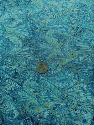 Benartex 100% Cotton Fabric - Marble Peacock - Venetian Marble - By the Yard