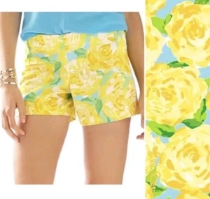 Gr. 6 Lilly Pulitzer Deenie Shorts in Sunglow Gelb First Impression Floral Rose - Bild 1 von 9