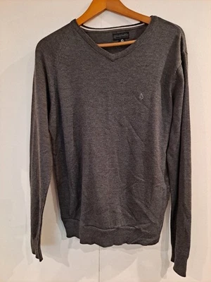 Volcom Corpo Class Collection Gray Mens V-Neck Sweaters Small - Image 1 of 4