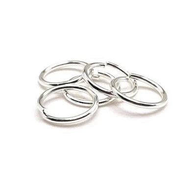 Anillos de salto abiertos enchapados en plata de 10 mm, 18 g - Vendedor de EE. UU. Foto 1 de 2