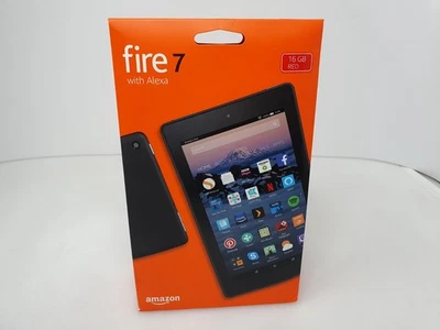 Amazon Kindle Fire 7 Tablet 16GB, Wi-Fi, 7in - Red 7th Generation 2017 New - Image 1 of 4