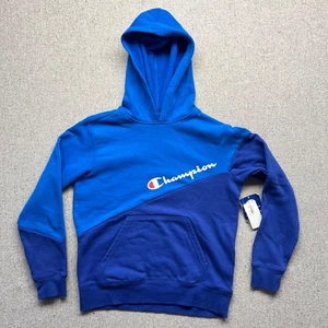 Champion Hoodie L Men’s Color block Blue Light Blue Pullover - Picture 1 of 6