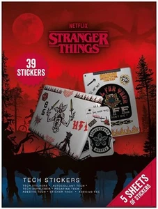 Stranger Things Tech Aufkleber, Set mit 39 Aufklebern für Laptops, Handys und Ta - Photo 1/1
