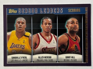 2000-01 Topps #150 Allen Iverson Philadelphia 76ers Shaquille O'Neal Grant Hill - Bild 1 von 2