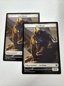 (X2) - Gettone Bestia Gatto 2/2 - Regolare #3 [Zendikar Rising] MTG - Foto 1 di 2