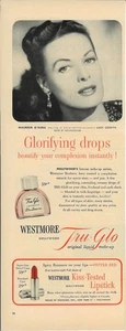 1970 WESTMORE MAUREEN O'HARA Makeup Cosmetics Vintage Magazine Print Advertising - Picture 1 of 1