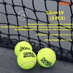 Paquete de 3 pelotas de tenis premium para la mayoría de las canchas de tenis (rebote 135-147 cm ITF) - Imagen 1 de 7