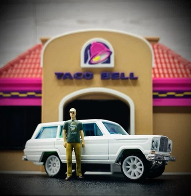 Custom Wheel Swapped 1964 Jeep Wagoneer Tow Hitch 1:64 Diorama Diecast 📦 Ships - Image 1 of 4