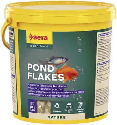 Comida para peces en escamas de estanque 1,2 lb/3800 ml | Alimento básico para peces de estanque más pequeños | Ri... Foto 1 de 4