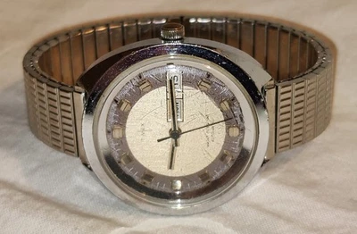 RELOJ PULSERA TIMEX VISCOUNT 1973 para hombre 38 mm automático - bonito - funciona bien - 5 días sin res. Foto 1 de 4