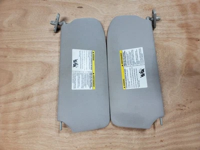 2007-2012 Nissan Sentra Sun Visor Right Left Pair Gray Mirrored Cloth OEM - Image 1 of 4