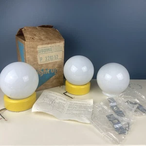 Progress Lighting Vintage P3203-52 Yellow White Globe Close To Ceiling Fixture  - Picture 1 of 10