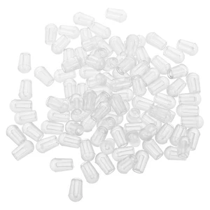 200pcs Clothes Hanger Hook Ends - Clear Plastic Hanger Hook Protector Caps - Picture 1 of 20