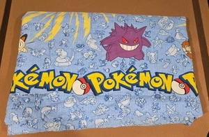 Nintendo 1998 Pokemon Twin Size Bed Comforter Blanket 88x55 Vintage 90's Retro - Picture 1 of 12