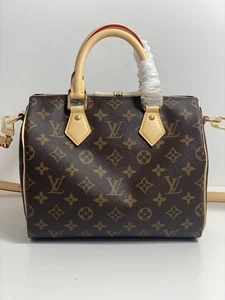 Louis Vuitton Speedy Bandoulière 25 Tasche Monogram Canvas Leder Braun Neu - Bild 1 von 9