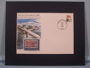 Lindbergh - First Solo Transatlantic Flight & own stamp - Picture 1 of 1