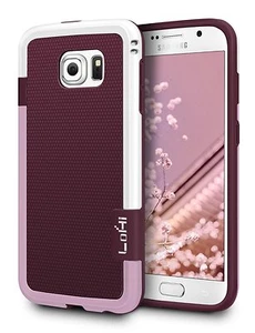Galaxy S6 Lo-Hi 3 Farben Weinrot Weiß Perfekte Hülle - Stilvoll und langlebig. - Bild 1 von 3