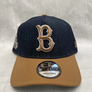 New Era Denim Brooklyn Dodgers A-Frame 9FORTY Adjustable Hat - Picture 1 of 5