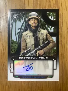 Star Wars GALACTIC FILES ⭐️ Auto Card A-JSC "Rogue One" Serial Numbered, 2018 - Picture 1 of 2