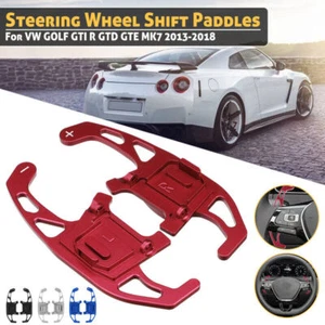 For VW Golf GTD GTE R MK7 DSG Steering Wheel Shift Paddle Shifter Extension Red - Picture 1 of 7