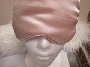 Máscara para dormir sedosa máscara de ojos satinada suave con correas elásticas rosa con bolsa, ¡LINDA! - Imagen 1 de 4