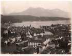 Sommer, Suisse, Lucerne Vintage Albumen Print,  Tirage Albuminé  20X25  Ci