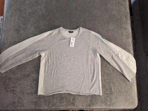 Neu mit Etikett ANA Pullover Sweatshirt roher Saum Glockenärmel Damen M grau - Bild 1 von 9