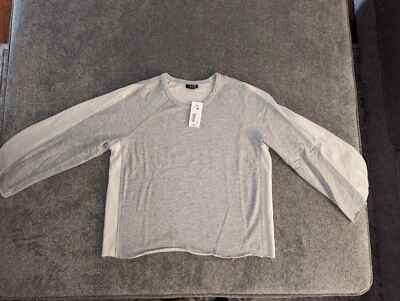 NUEVO CON ETIQUETAS ANA Pullover Sudadera Dobladillo Crudo Manga Campana Para Mujer M Gris Foto 1 de 4