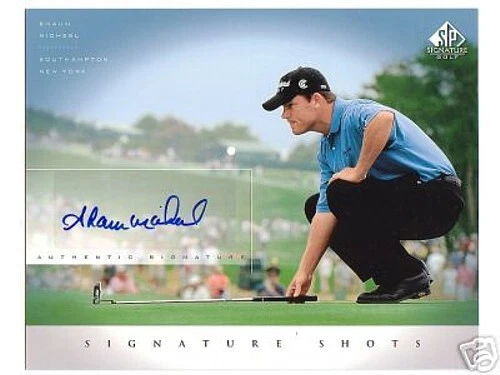 Shaun Micheel certified signed autograph 2004 SP Signature Golf 8x10 photo card - Image 1 of 1