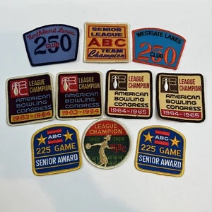 10 Vintage Patches Bowling League Tournament ~ ABC American Congress  - Picture 1 of 7