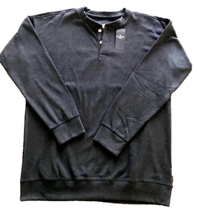 ABERCROMBIE & FITCH Henley Sweatshirt - Heather Navy - NWT Boys 15/16 - Picture 1 of 2
