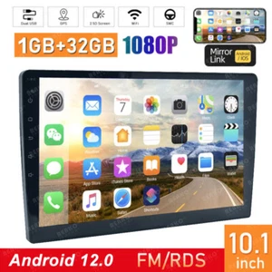 10.1" Android 12 Car Stereo RDS Carplay Radio Double Din Head Unit GPS Navi WiFi - Picture 1 of 12