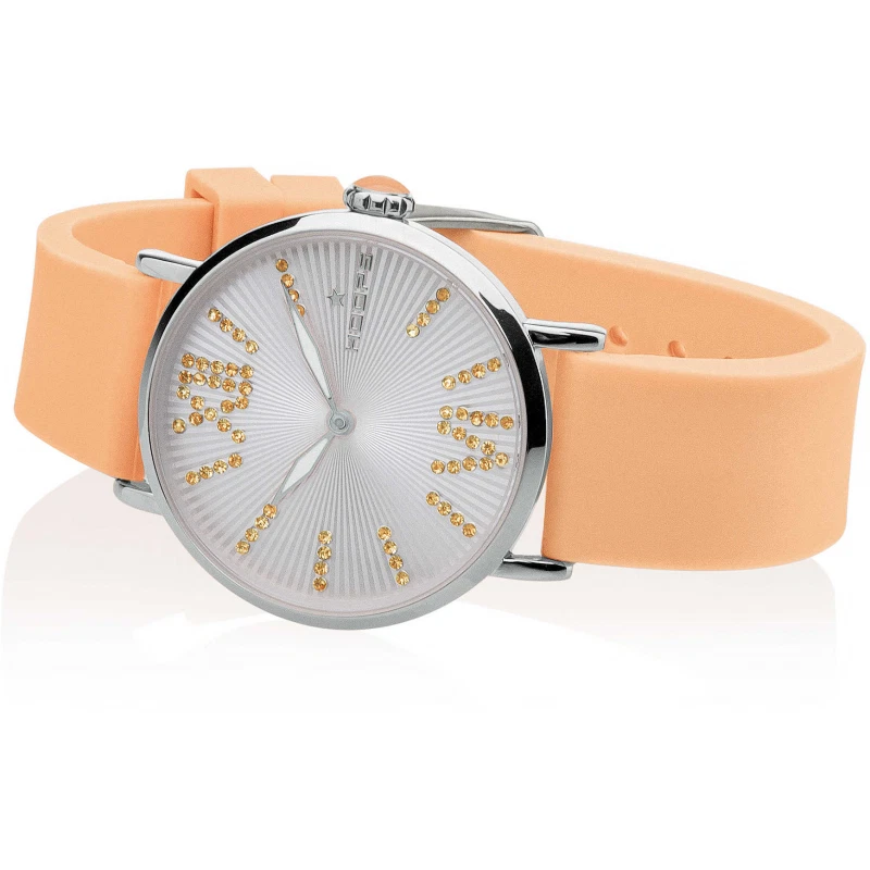 Orologio HOOPS mod. FOLIE ref. 2603L-S03 Donna solo tempo in gomma pesca strass - Immagine 1 di 1