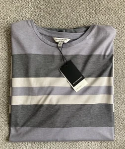 NEU M&S AUTOGRAMM Herren T-Shirt Traube Mix reine Baumwolle gestreift Größe 4XL - Bild 1 von 3