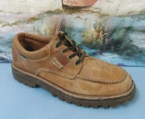 Eastland Mens Leather Loafer Size 12 M Brown Casual Shoes Moc Toe Lace Up Shoe - Picture 1 of 10