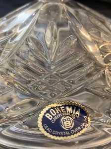 BOHEMIO CHECO Exquisito Brillante Cortado a Mano Cristal de Plomo/Plato de Caramelo - Imagen 1 de 8