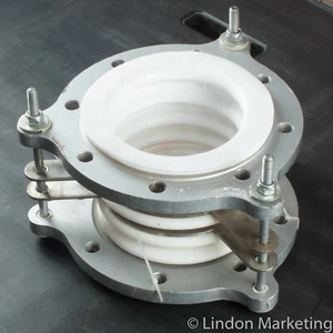 6" Teflon / PTFE 5-Convolute Expansion Joint w/ stainless guards, new old stock - Picture 1 of 4