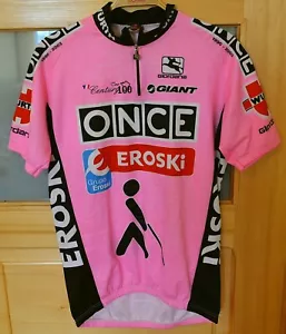 ONCE Eroski, camicia ciclismo rosa di Giordana, taglia L - Foto 1 di 4