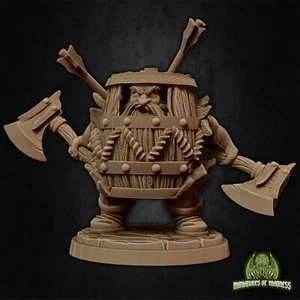Klaus the Barrel Fantasy Miniature DnD 5E Tabletop RPG Pathfinder - Picture 1 of 1
