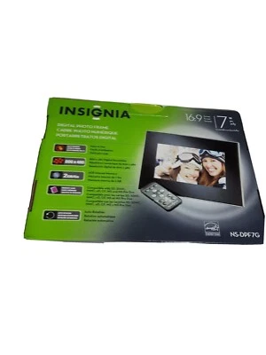 Insignia NS-DPF7G 7" 16:9 Digital Picture Frame. Brand new. Open box. - Image 1 of 4