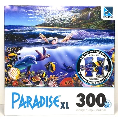 "Puzzle Paradise XL 300 piezas Turtle Town Joy 28"" x 19"" de SURE-LOX" Foto 1 de 4
