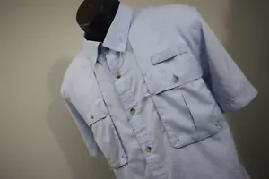 Magellan Vented Fishing Shirt MagWick Angler Fit Short Sleeve Plaid Mens Size XL - Picture 1 of 11