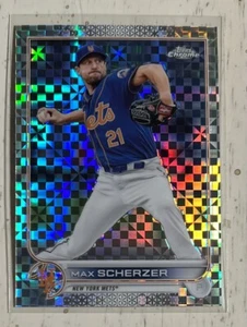 MAX SCHERZER  / 2022 Topps Chrome / X-FRACTOR  #66 / Mets - Picture 1 of 2